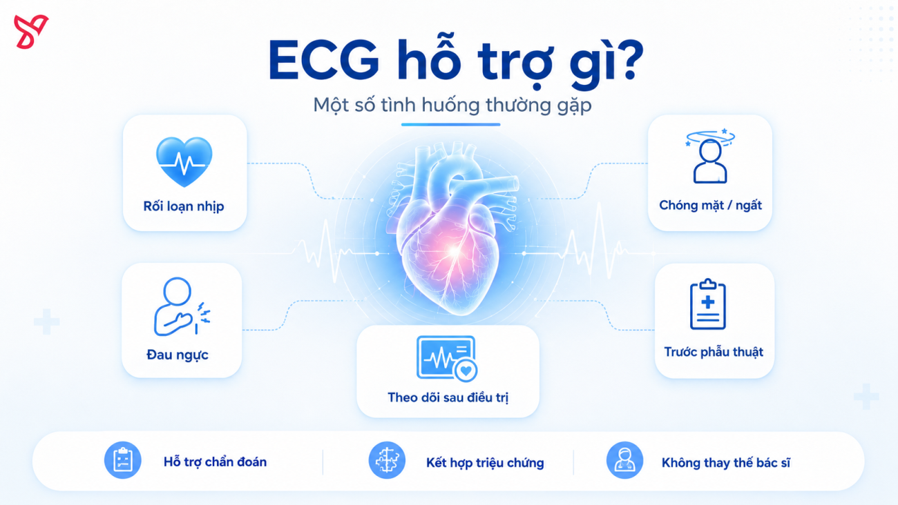 Một số tình huống ECG hỗ trợ