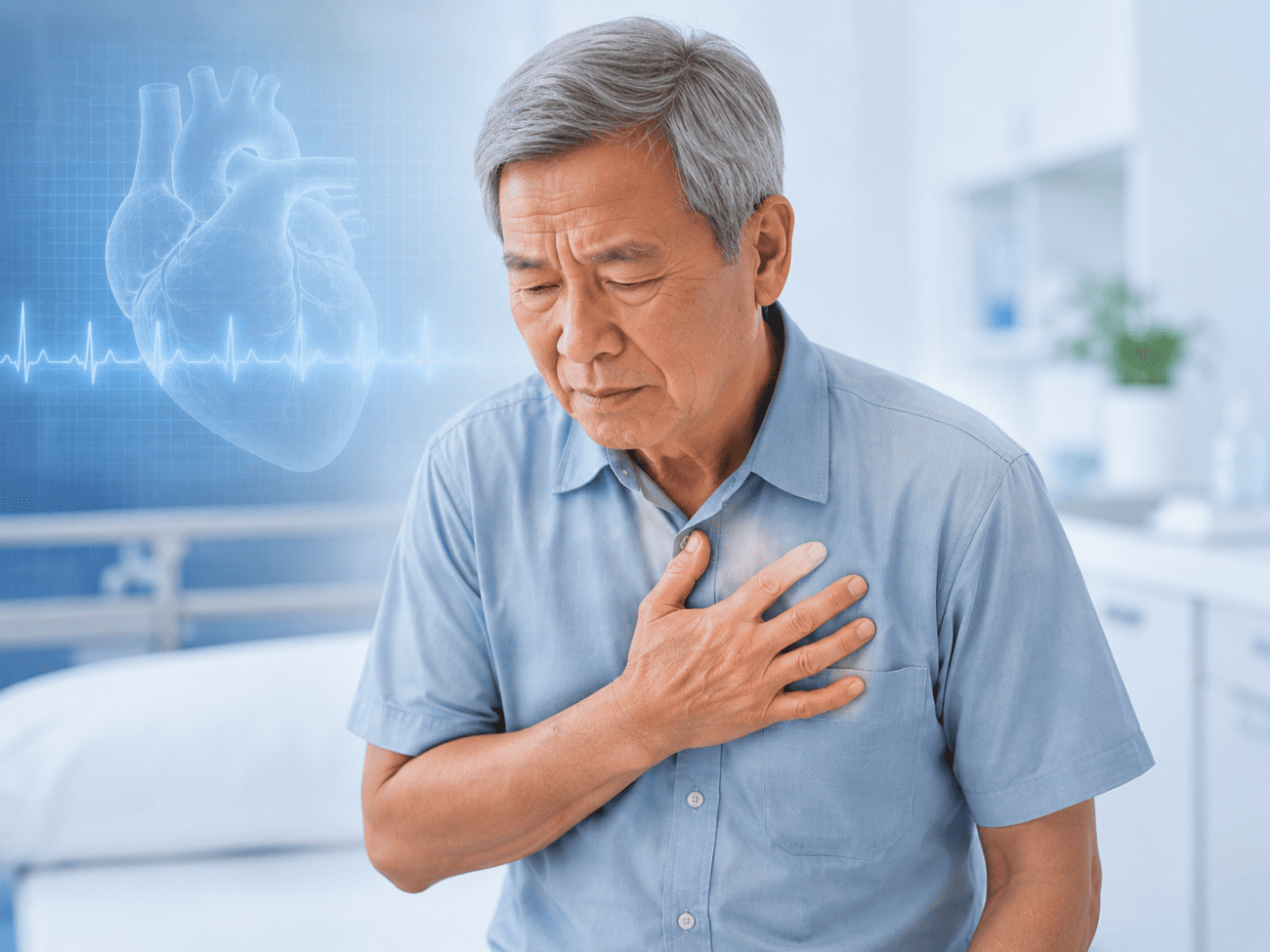 Người lớn tuổi có dấu hiệu hồi hộp khó chịu vùng ngực cần kiểm tra tim mạch