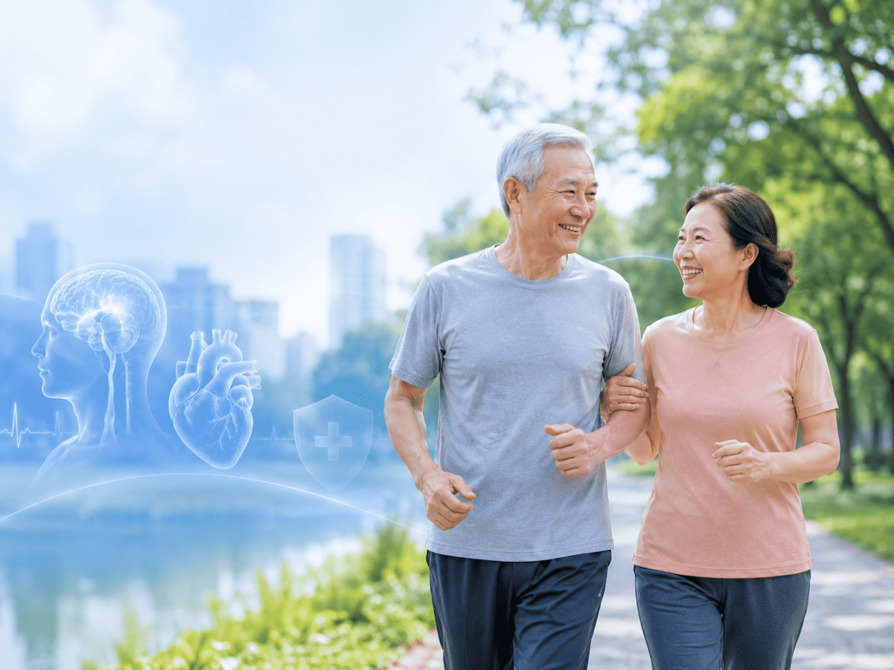 Người lớn tuổi duy trì vận động nhẹ để chăm sóc sức khỏe tim mạch