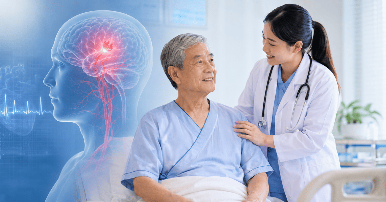 Bác sĩ tư vấn cho người bệnh sau đột quỵ về tầm soát rung nhĩ