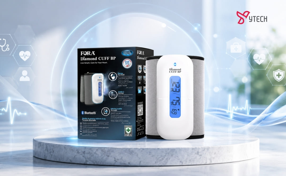 FORA Diamond Cuff P80 kết nối Bluetooth với YSalus để lưu kết quả đo huyết áp